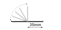 35mm PVC Flexible Angle Trims from Stock Plastic Profiles